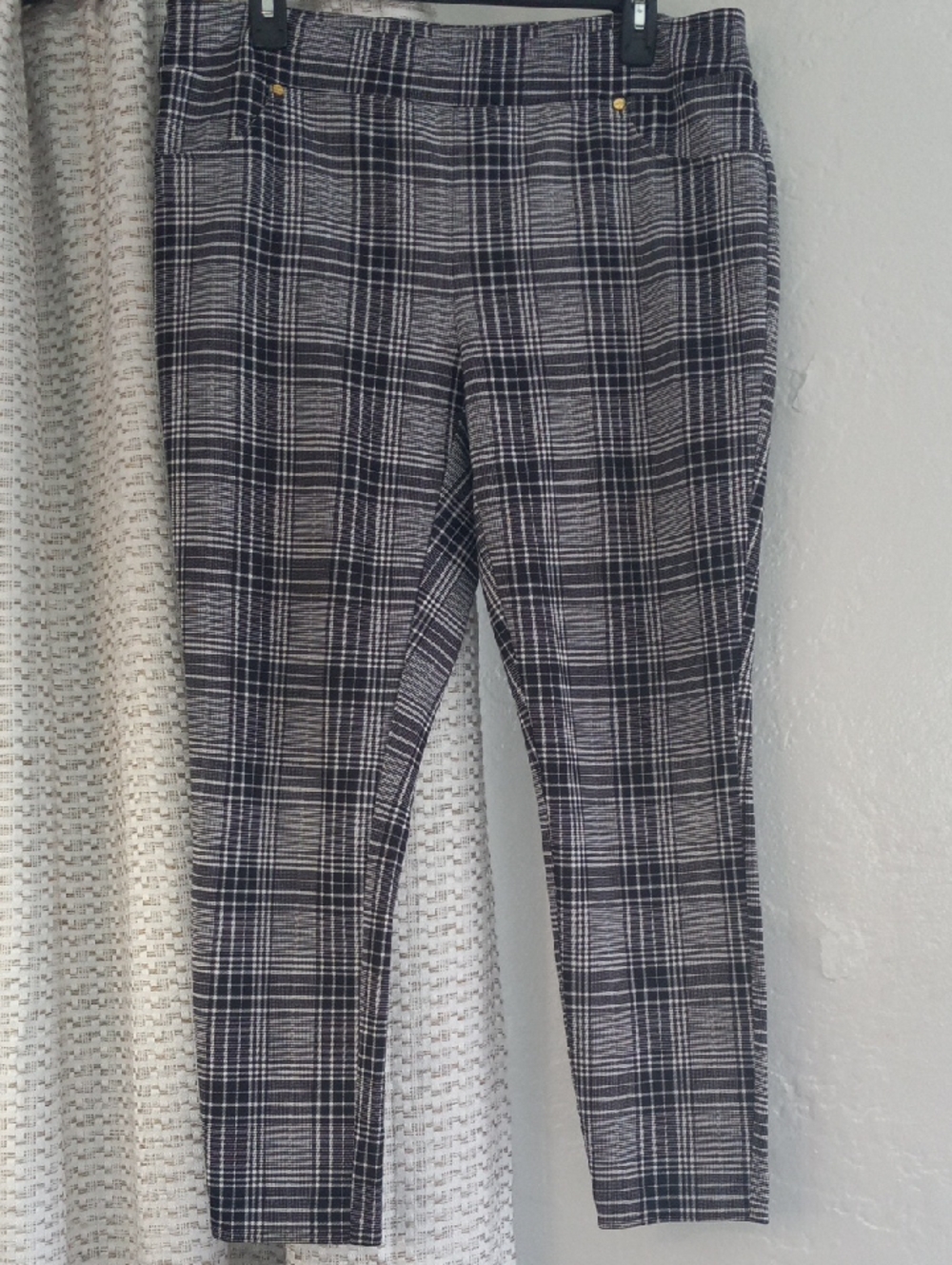NYCC Black & White Plaid Pencil Skirt